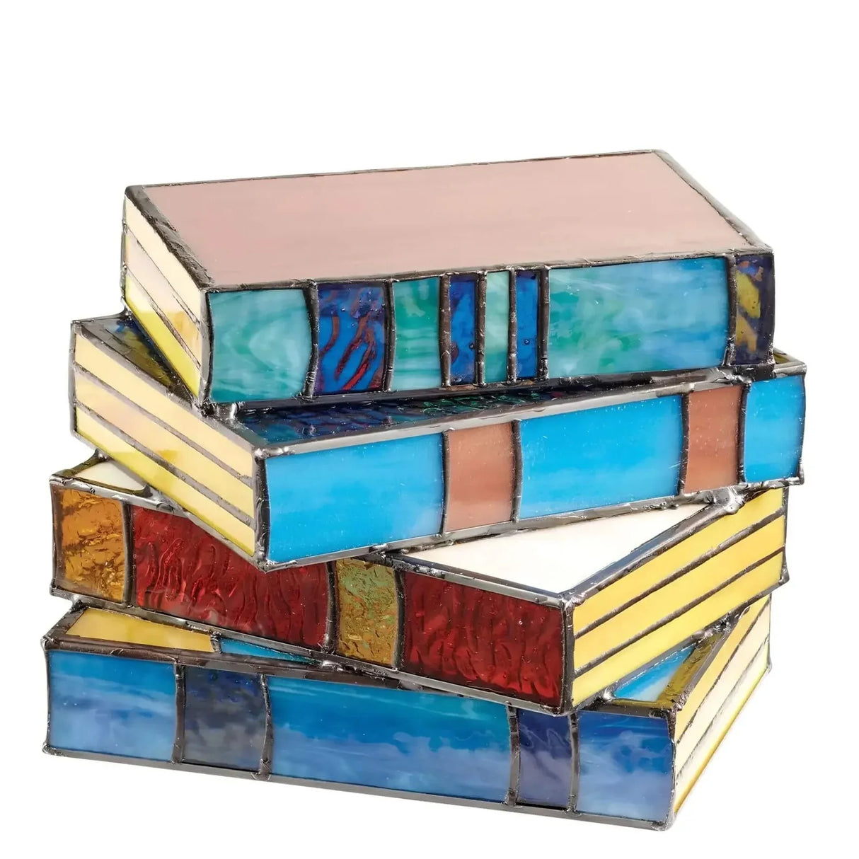 Handcrafted Stacked Book Lamp Light