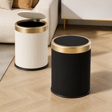 Round Luxury Trash Can With Pressing Lid