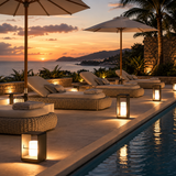 Rectangular Outdoor Waterproof Solar Powered LED Lantern Light