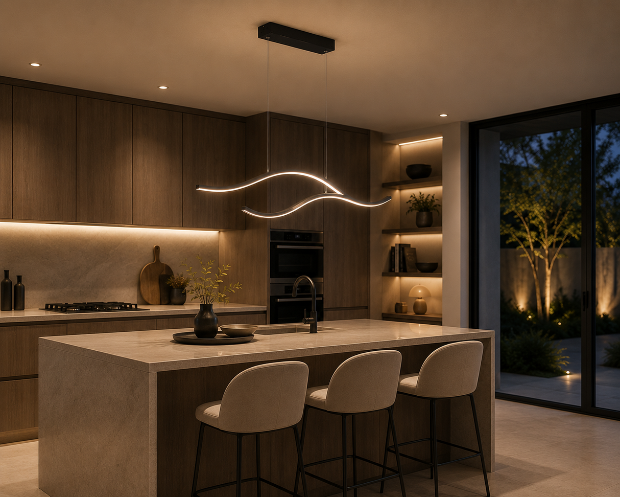 Lola Long Strip LED Ceiling Chandelier Pendant Light
