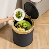Round Luxury Trash Can With Pressing Lid