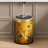 Round Luxury Trash Can With Pressing Lid